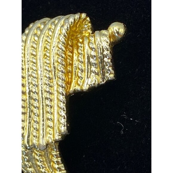 Vintage Sarah Coventry Gold-Tone Dog Brooch With Rope Detailing J0260 - Picture 2 of 12